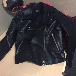 Topshop petite leather jacket
